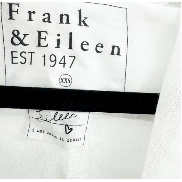 Frank & Eileen - Eileen Relaxed Button Up in White Linen Size XXS NWOT - Picture 12 of 12
